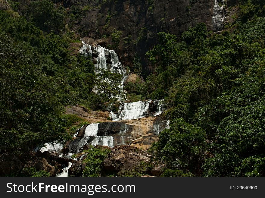 Waterfalls in Nuwara Eliya region, Sri Lanka. Waterfalls in Nuwara Eliya region, Sri Lanka