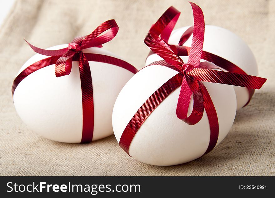 Egg-a gift isolated on white background. Egg-a gift isolated on white background
