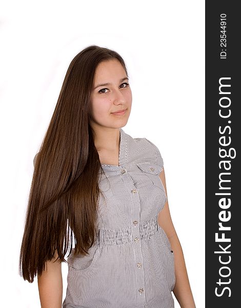 Beautiful Woman With Straight Long Hair