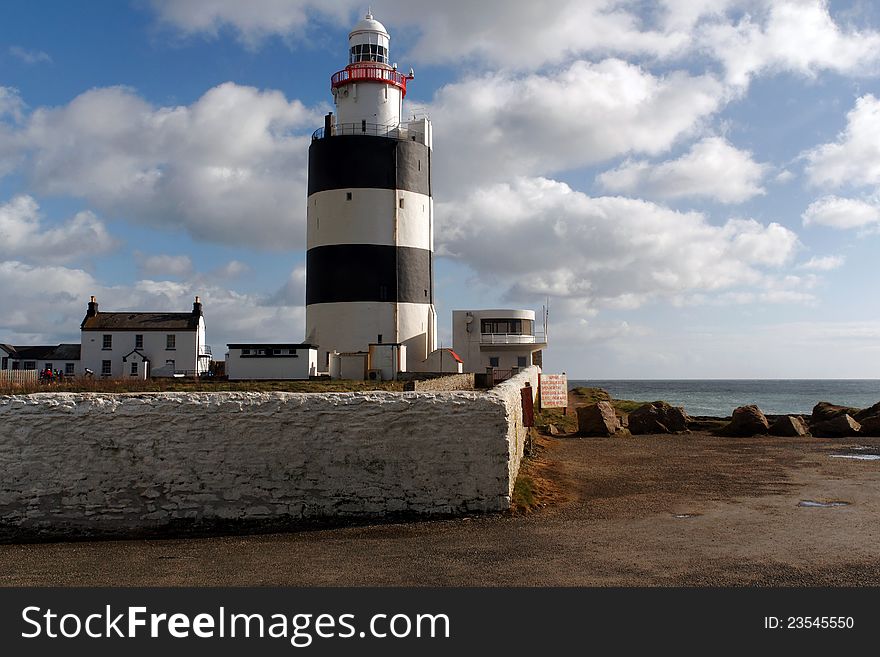 The Hook Lighthouse is situated at the tip of Hook Peninsula in County Wexford,Ireland.It is one of the oldest lighthouses in the world.the existing building dates from the 12th century.