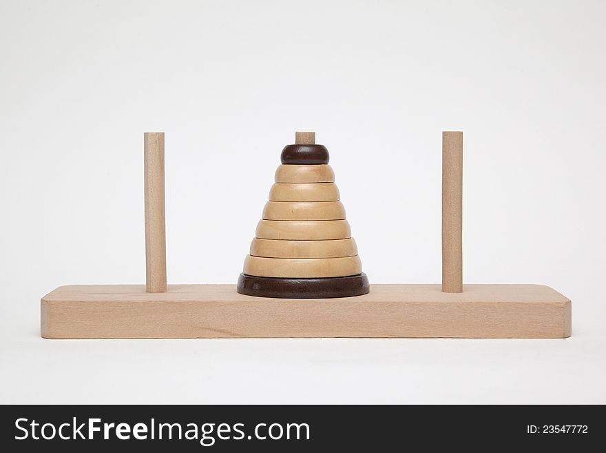 Wooden abacus on white background. Wooden abacus on white background