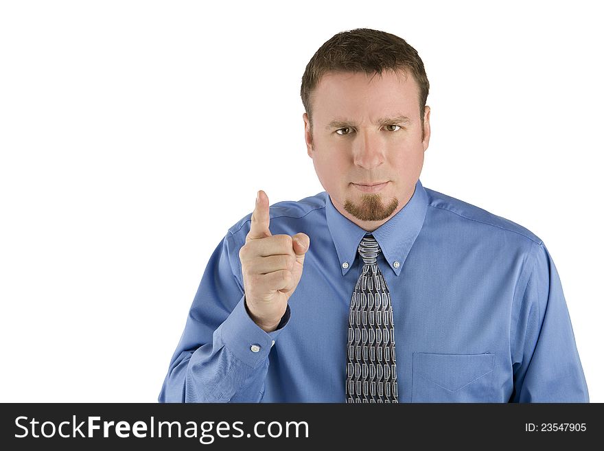 Angry Businessman Pointing Finger