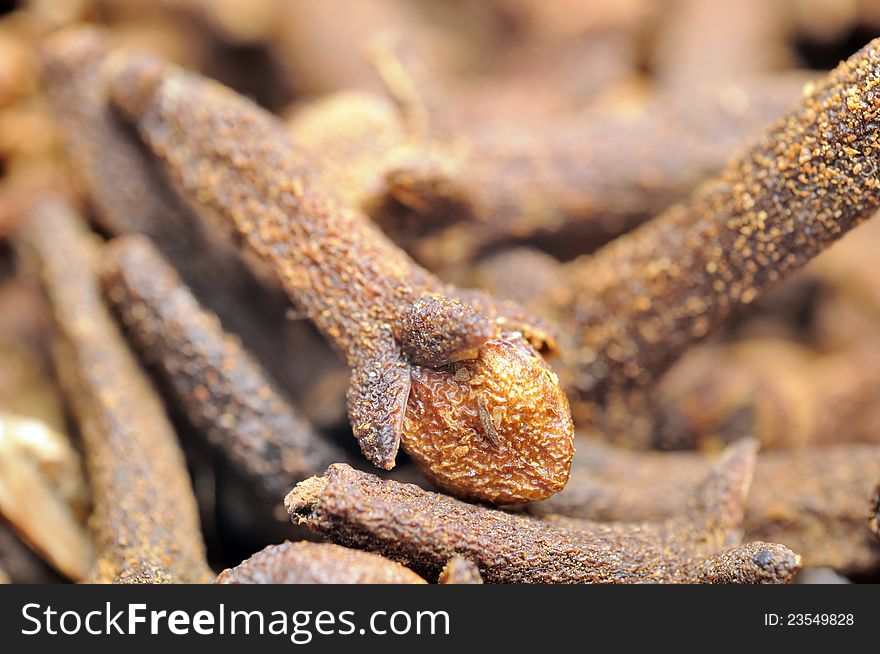 A macro shot of cloves. A macro shot of cloves