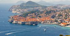 Aerial View On Old Part Of Dubrovnik - Croatia. Royalty Free Stock Image