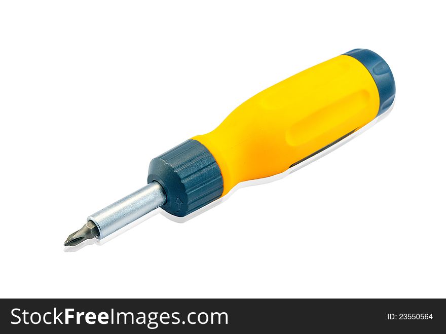 Screwdriver With A Yellow Handle