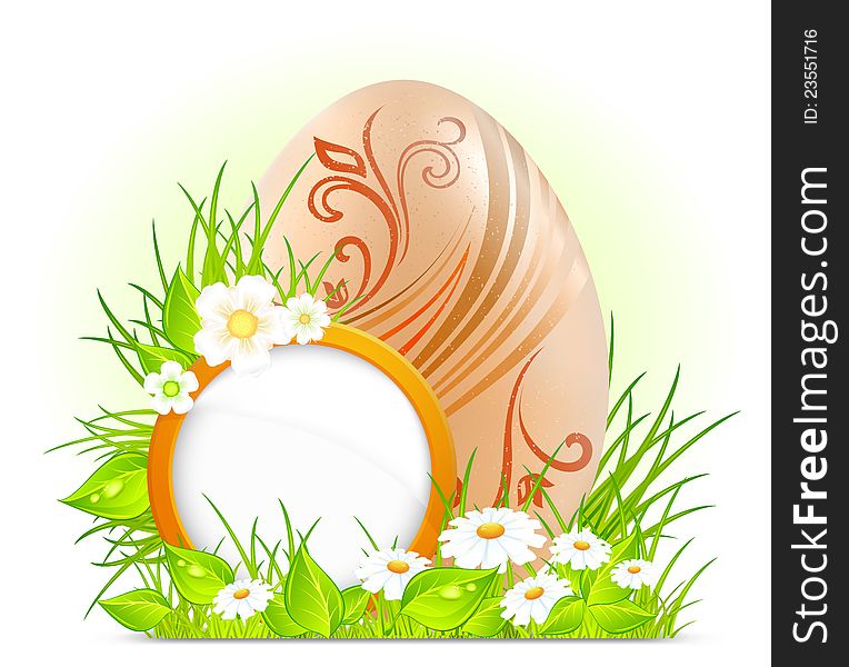 Egg With Flowers & Signboard