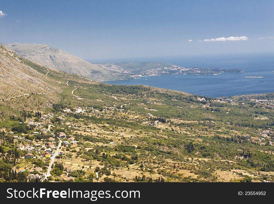 View on Croatian coast from border with Bosnia and Herzegovina. View on Croatian coast from border with Bosnia and Herzegovina.