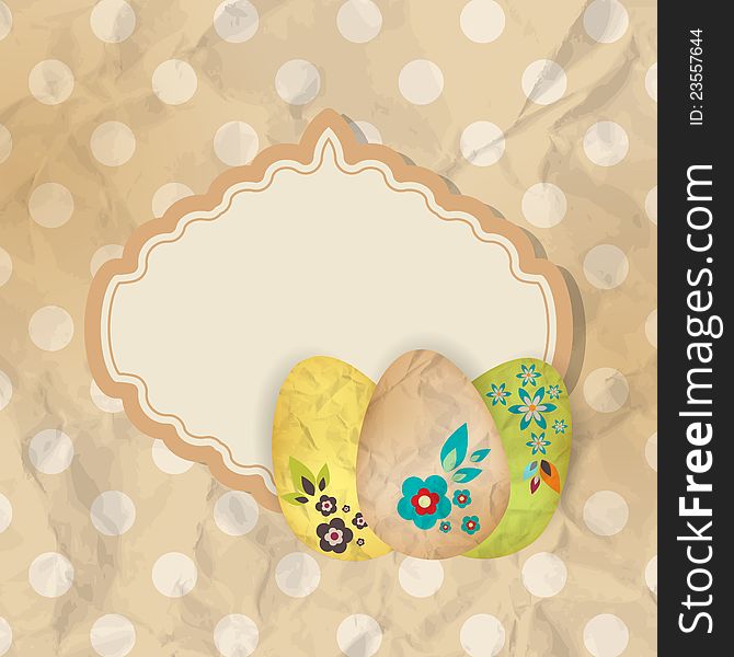 Ester greeting card with eggs. Ester greeting card with eggs