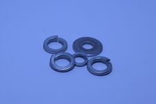 My Metal Washers Are Placed Under The Nut Royalty Free Stock Images