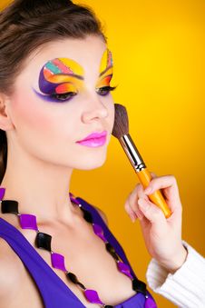 Close-up Portrait Of Sexy Woman With Make-up Royalty Free Stock Photos Close-up Portrait Of Sexy Woman With Make-up Royalty Free Stock Photos