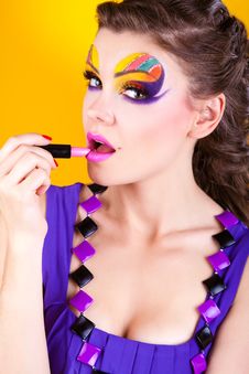 Close-up Portrait Of Sexy Woman With Make-up Royalty Free Stock Photo Close-up Portrait Of Sexy Woman With Make-up Royalty Free Stock Photo