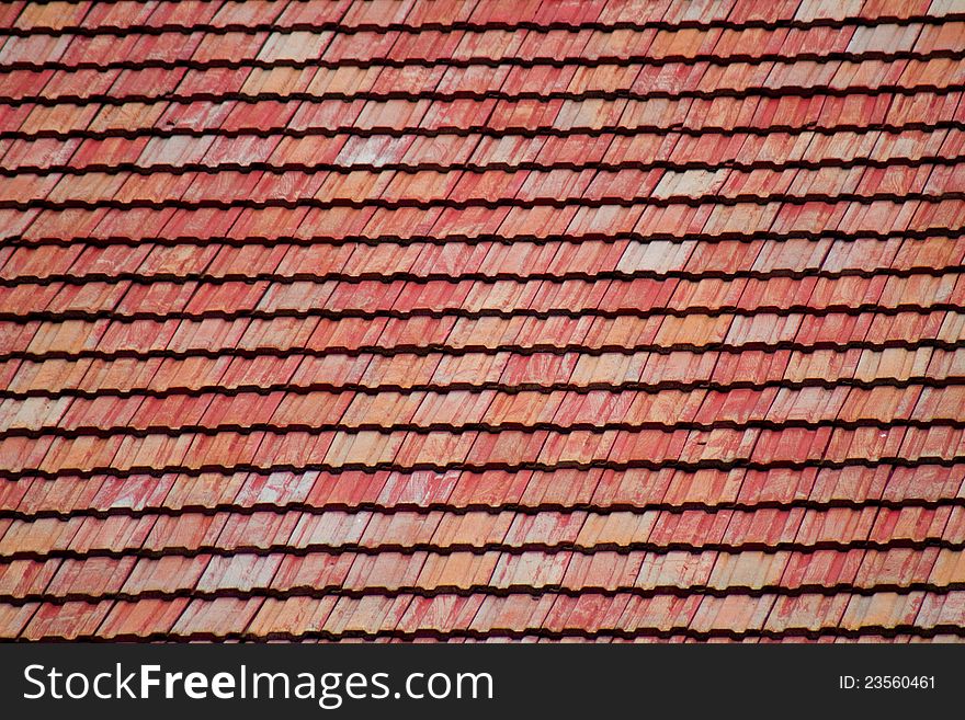 Traditional multicolored roof background