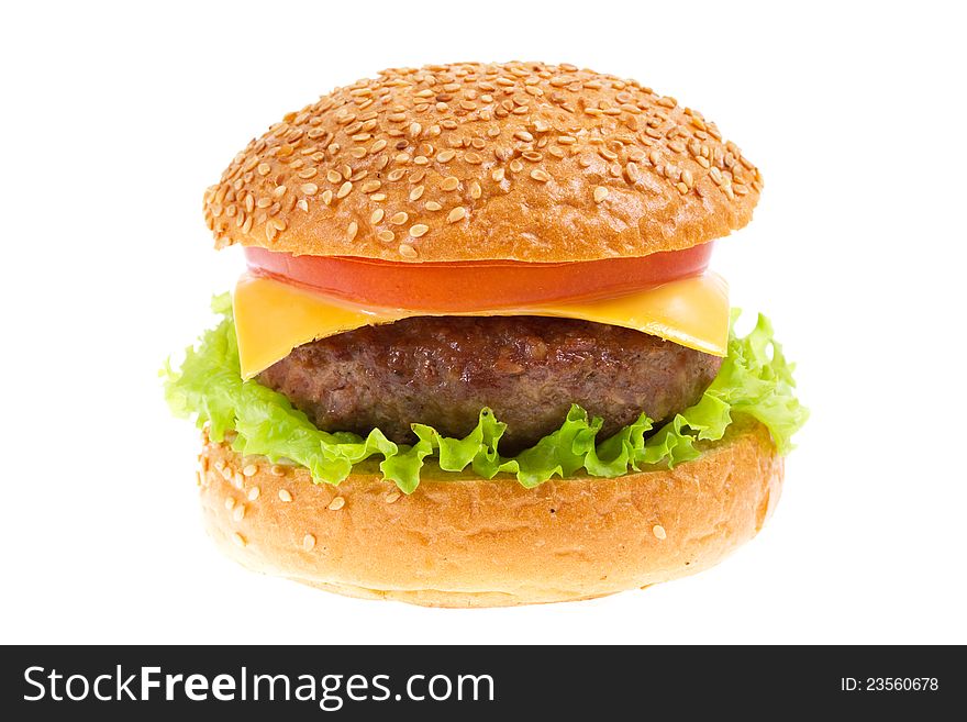 Cheeseburger isolated