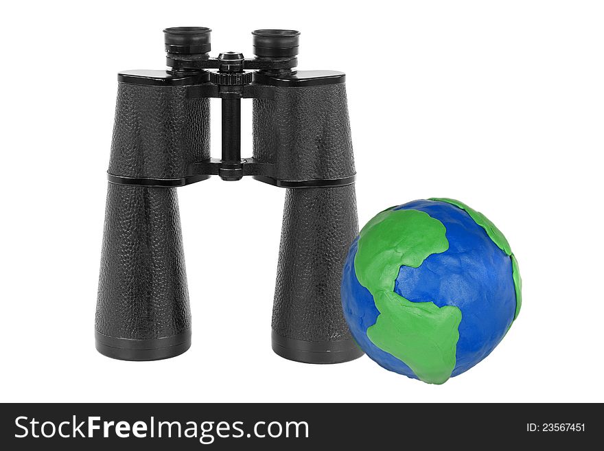 Binoculars And Globe