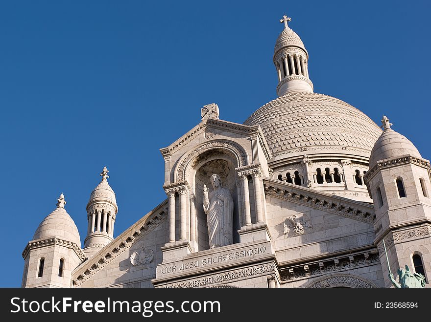 The Basilica of Sacre Coeur in Montmartre, Paris. The Basilica of Sacre Coeur in Montmartre, Paris.