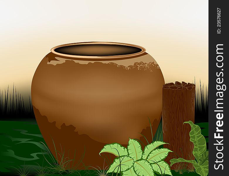 Pottery water storage containers. Very popular in Asia