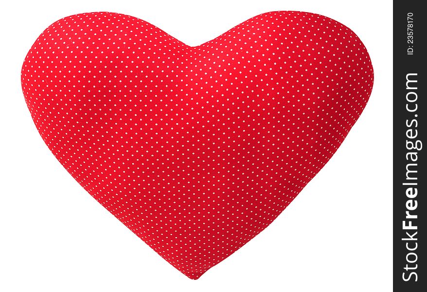 Soft pillow in a heart shape. Soft pillow in a heart shape.