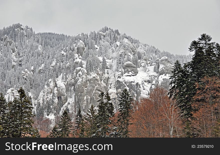 Caraiman and Bucegi mountain in Romania - touristic attraction. Caraiman and Bucegi mountain in Romania - touristic attraction