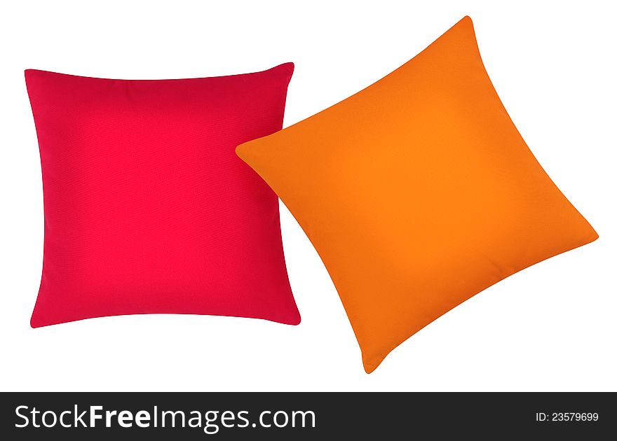 Soft pillows over white background. Soft pillows over white background.