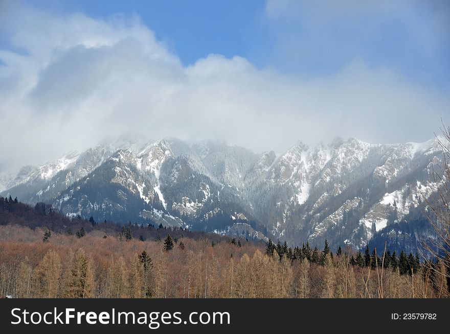 Caraiman and Bucegi mountain in Romania - touristic attraction. Caraiman and Bucegi mountain in Romania - touristic attraction