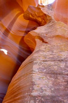 Rock In Lower Antelope Canyon, Page, Arizona Stock Images