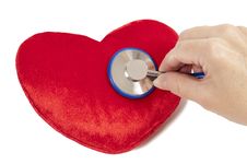 Red Heart With Blue Stethoscope Royalty Free Stock Photos Red Heart With Blue Stethoscope Royalty Free Stock Photos