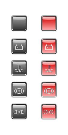 Car Dashboard Symbols Royalty Free Stock Photo