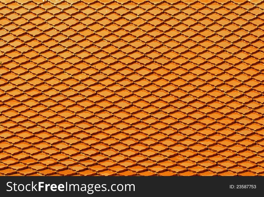 Ancient Roof Tile Pattern in temple