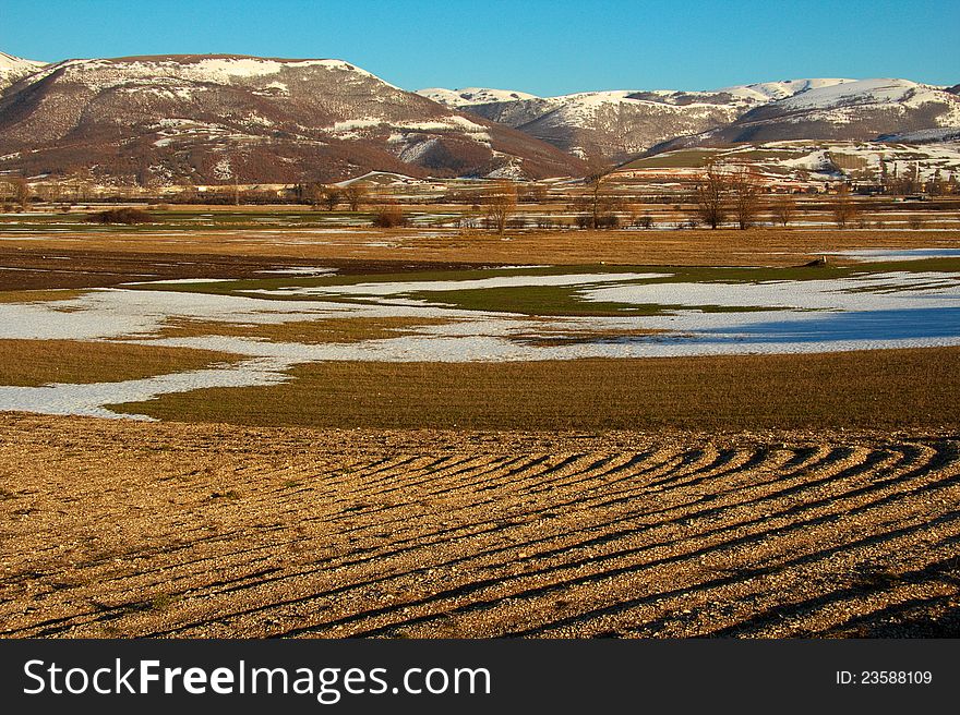 This is a tipical winter landscape in Umbria