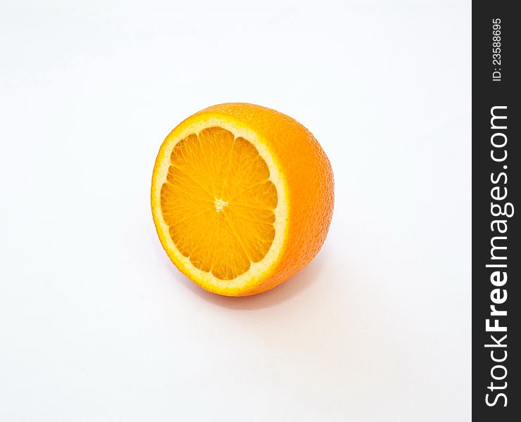 Orange in the section on a white background