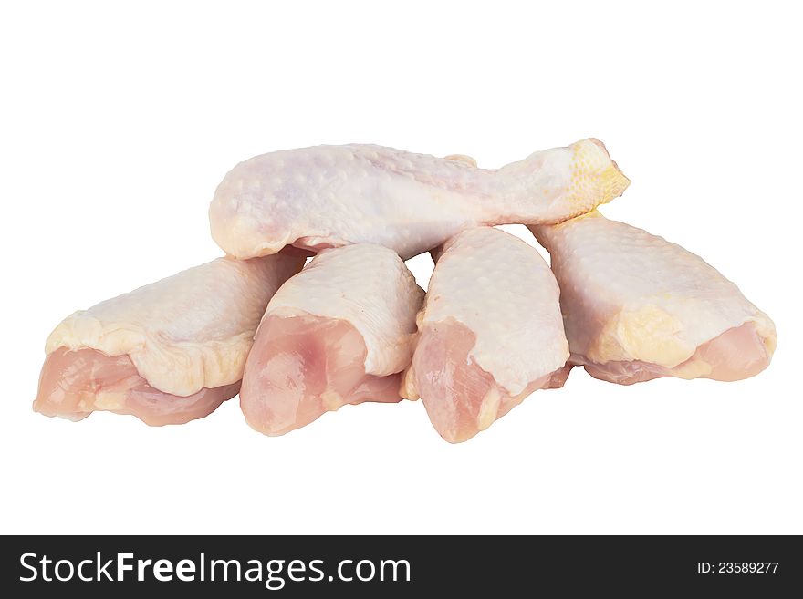 Chicken legs, it is isolated on white