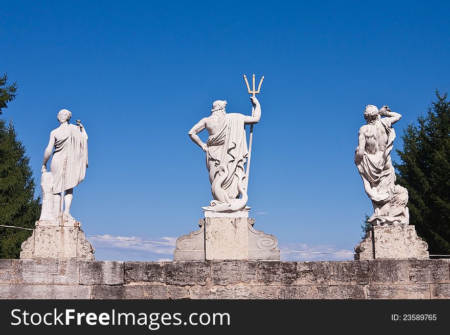 Sculpture on the cascade Gold Mountain, Peterhof. Russia. Sculpture on the cascade Gold Mountain, Peterhof. Russia