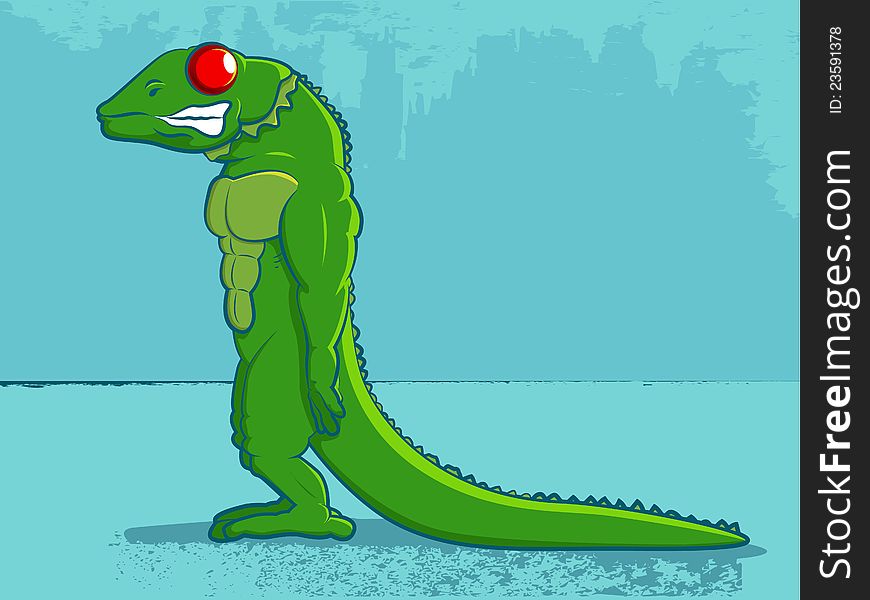 Iguana Lizard Comic