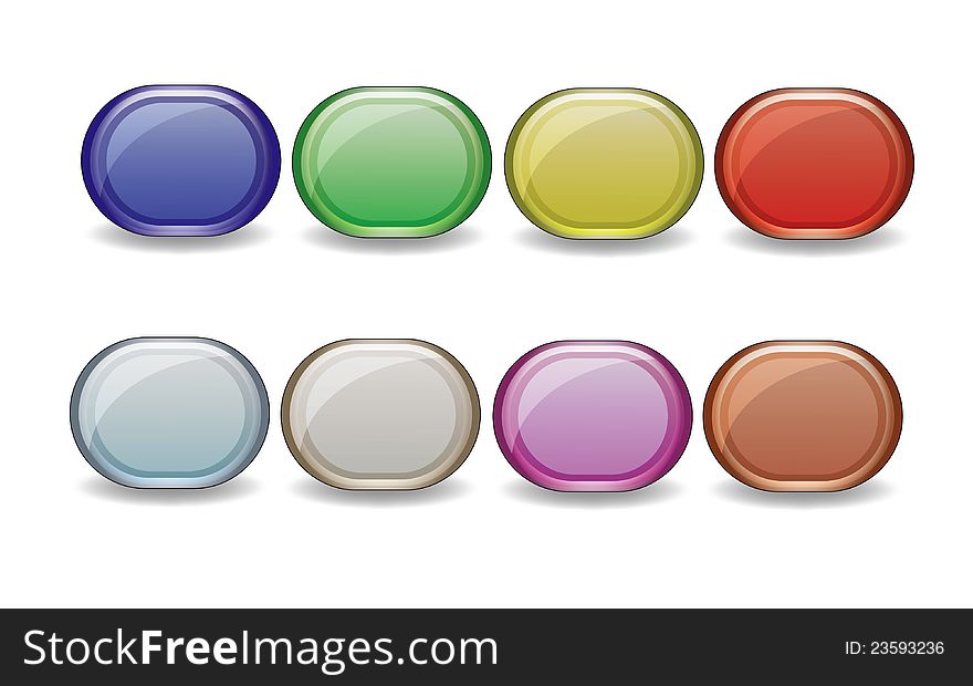 Vector illustration of internet buttons.