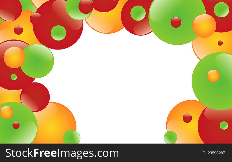 Vector illutration of party coloured bubbles. Vector illutration of party coloured bubbles.