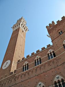 Siena Torre Mangia Stock Photos
