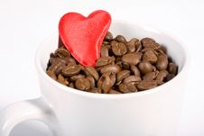 Coffeecup With Heart Royalty Free Stock Photo Coffeecup With Heart Royalty Free Stock Photo