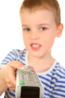 Boy With Remote Control Stock Images Boy With Remote Control Stock Images