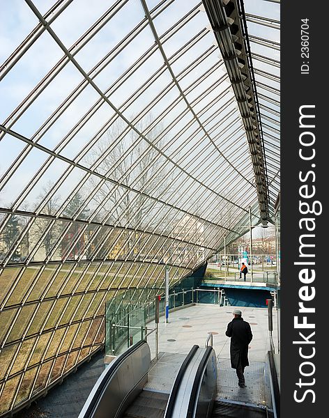 Inside subway station at Munich, Germany