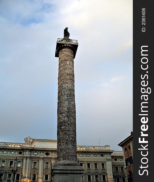 Ancient monument, Colonna Traiana in Rome. Ancient monument, Colonna Traiana in Rome