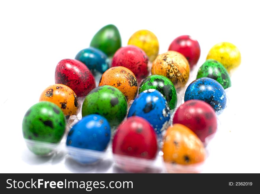 Colorful Eggs Isolated