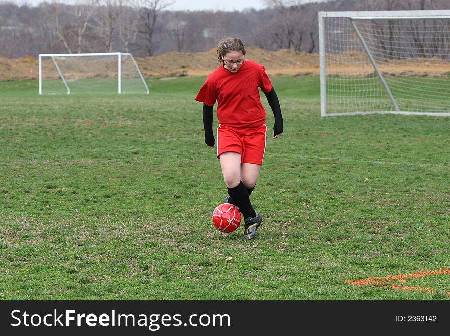 Girl At Soccer Field 20