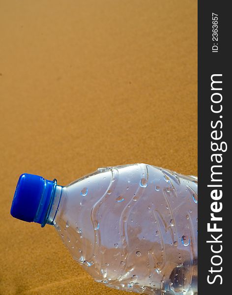 A bottle of water In the desert..