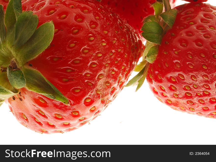 Fresh strawberries on light box. Fresh strawberries on light box