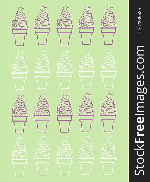 Illustration of an ice cream generated on the computer. Illustration of an ice cream generated on the computer