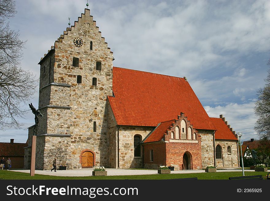 Saint Nicolai Church, a medieval church in central Simrishamn, Southern Sweden