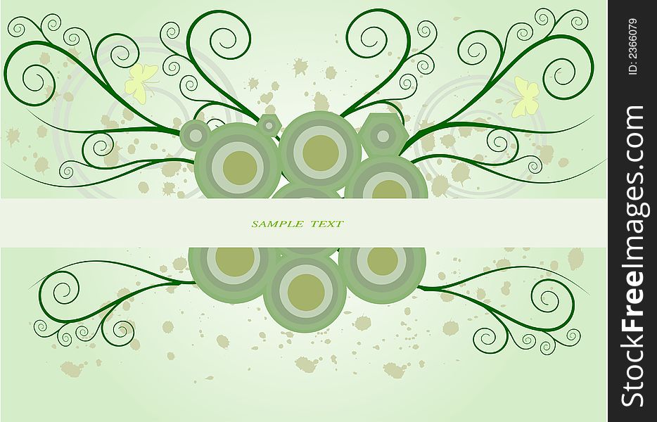 Floral  background  with frame - vector. Floral  background  with frame - vector