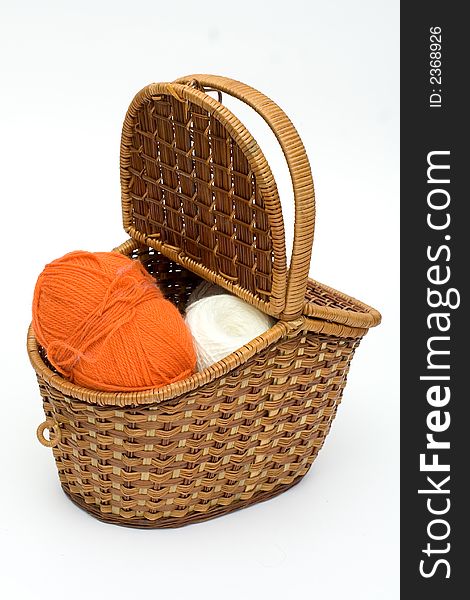 Fashion basket. isolated on white