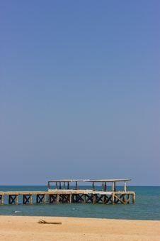 Old Fish Pier. Royalty Free Stock Image