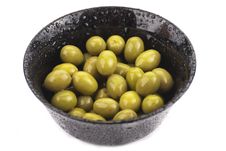 Many Green Olives In A Bowl, Stock Photo Many Green Olives In A Bowl, Stock Photo